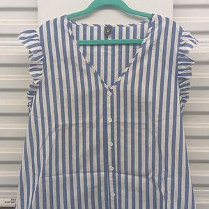 Shein Curve 2XL striped blouse NWOT